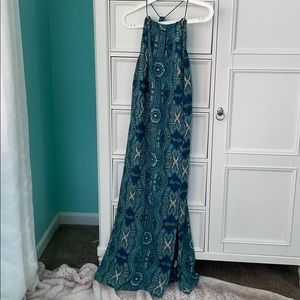 Boho maxi dress with slit